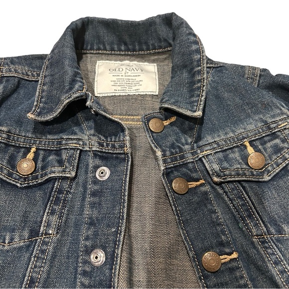 Old Navy Toddler Denim Jacket Dark Wash Size 2T Button Up Lightweight New Withou - Picture 3 of 5